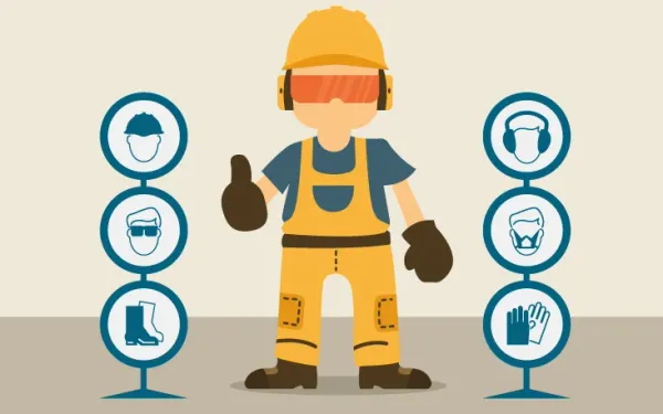 Profissional com EPIs de segurança